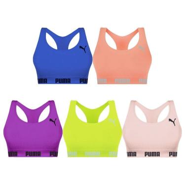 Imagem de Kit 5 Tops Puma Nadador Sem Costura Feminino