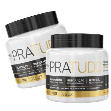 Imagem de Kit 02 Máscara Cronograma Capilar Pratudo Borabella 1000g