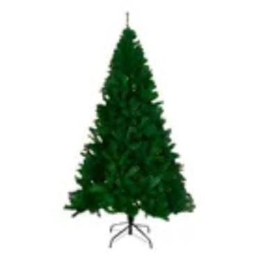 Imagem de Árvore de Natal Pinheiro Artificial, Verde, 180cm de Altura, 540 Galhos, Base de Metal, Montagem Fácil, Decoração Natalina