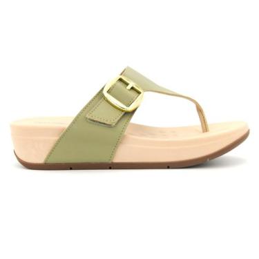 Imagem de Tamanco Modare 7207.101 Salto Plataforma Pedraria Feminino, 36, Verde