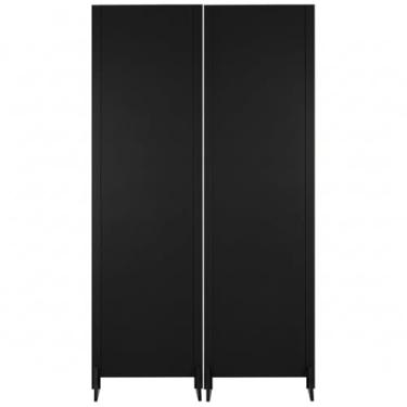 Imagem de Biombo Liso Reto Fechado Pintado Divisor De Ambiente Preto ou Branco Com Pé Jt Home (PRETO, 2 FOLHAS DE BIOMBO)