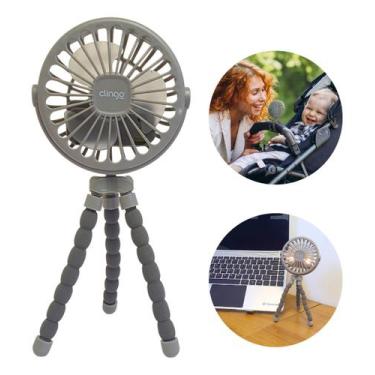 Imagem de Mini Ventilador Berço Carrinho De Bebe Portatil Articulavel - Clingo
