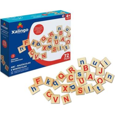 Imagem de Brinquedo Pedagógico Abc Maiúsculas e Minúsculas 72 Peças - Xalingo