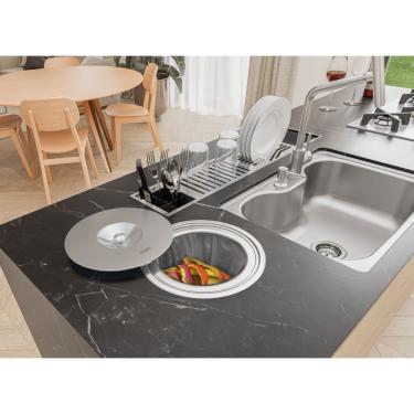 Imagem de Lixeira Inox de Embutir Clean 8 L Tramontina