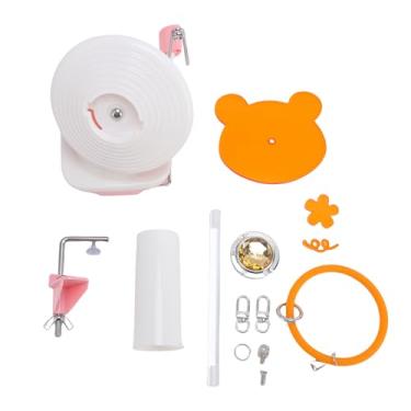 Imagem de Enrolador de bola de fio operado manualmente, girador de fio, enrolador de bolo, compacto, leve, portátil para viagens ao ar livre, crochê, tricô, ABS Silicone