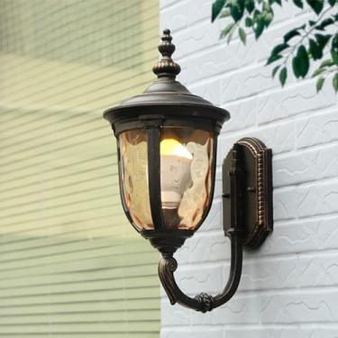 Imagem de Luminária de parede externa LED contemporânea, elétrica, simples e à prova d'água, para varanda, corredor, pátio, jardim, entrada de casa, hotel (9209 L Elétrica)