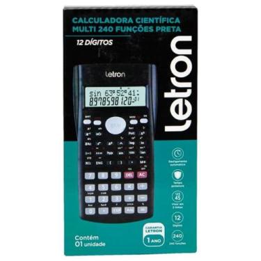 Imagem de Calculadora Cientifica 240 Funcoes Preta Multi Letron - Leonora