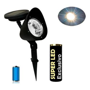 Imagem de Luminária Luz Solar Branco Spot Jardim Branca Exte Branco-Fr