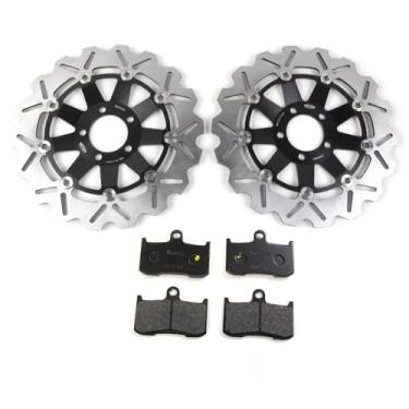 Imagem de Discos e pastilhas de freio dianteiro Arashi para Kawasaki Z1000 2003-2005, acessórios de substituição de motocicleta pretos