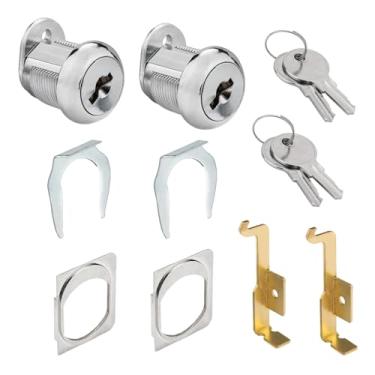 Imagem de Kit de substituição de trava de armário de arquivo para HON F24 e F28 (2185), kit de chave de trava de armário de arquivo de gaveta, pacote com 2