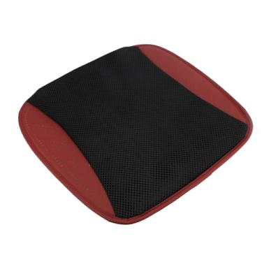 Imagem de SUNGOOYUE Almofada Ventilada Alimentada por USB, Tecnologia de Ventilador Inteligente, Capa de Seda Gelada Antiderrapante Respirável para Carro e Escritório (Vermelho Preto)