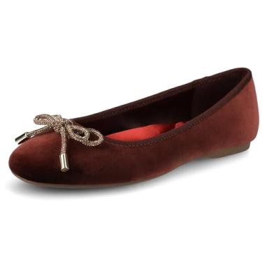 Imagem de Birdies Sapatilha de balé feminina The Hummingbird, Laço de veludo Brandy, 34