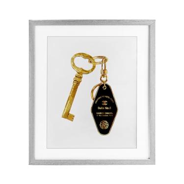 Imagem de Stupell Industries Impressão emoldurada cinza chave de moda luxuosa sob vidro, design por Ziwei Li, 16 x 13