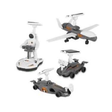 Imagem de Kit Robo Solar 4 Em 1 Exploracao Lunar Robotica Educativo Astronauta Aviao Geek Crianca Brinquedo Montar