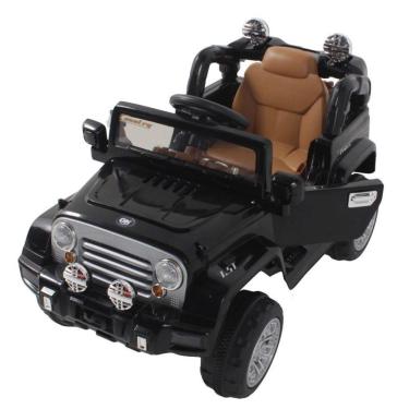 Imagem de Jipe Elétrico Trilha Preto Com Controle Remoto 12V Bel Brink