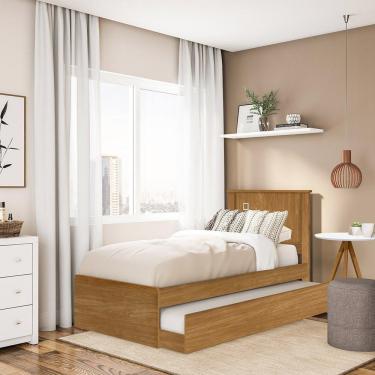 Imagem de Cama Barcelona Solt. Nature C/ Aux. E 02 Colchões - Tebarrot