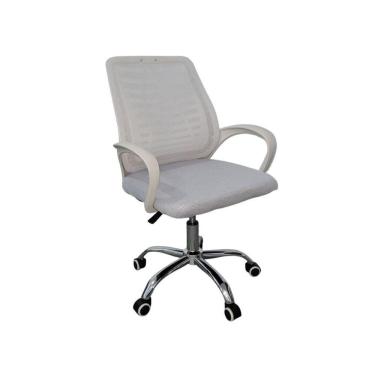 Imagem de Cadeira De Escritório Esteirinha Mesh Ergonômica Giratória Branco