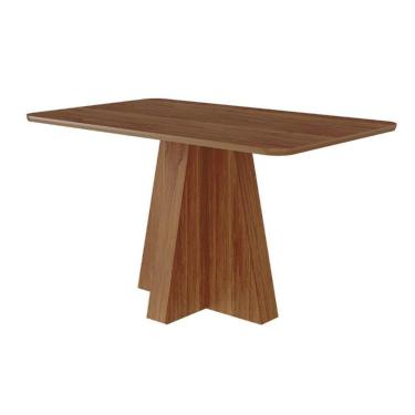 Imagem de Mesa De Sala Jantar Maite C- Tampo Madeirado 130x80cm Cinamomo - Cimol