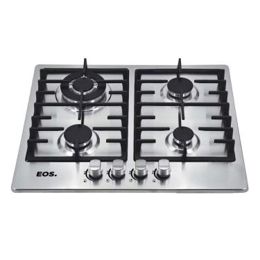 Imagem de Fogão Cooktop Inox A Gás 4 Bocas 1 Dupla Ecg04 Bivolt - Eos B163914 Bivolt
