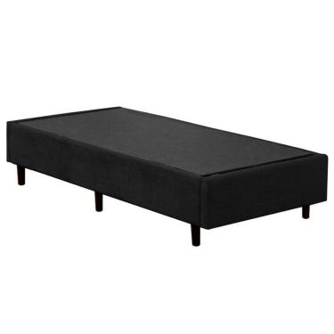 Imagem de Cama Box Solteiro Suede SerenePrime Preto 88x188x40