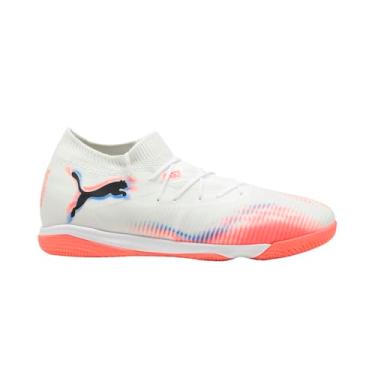 Imagem de PUMA Tênis de futebol masculino Future Match Indoor Trainer, Branco e preto vermelho brilhante Ah25, 45