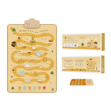 Imagem de My Salah Mat 99 Names of Allah & Prophets of Islam Wall Arts Interactive Islamic Wall Art to Learn All 99 Names and 25 Prophets - Ótimo presente para crianças muçulmanas (Profetas do Islã)