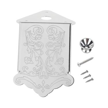 Imagem de YIJU Estandarte para bandolim de 8 cordas com capa decorativa, acessório de metal para instrumento musical, peça de reposição, Prata