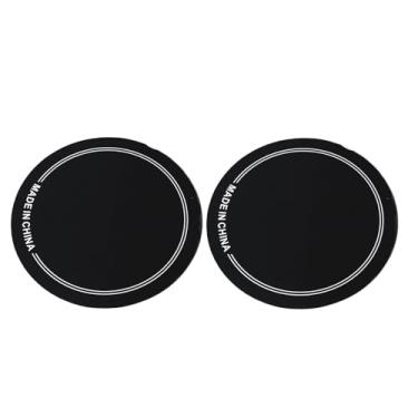 Imagem de SPYMINNPOO Protetor Resistente Ao Desgaste do Remendo da Cabeça do Tambor para o Controle Tom da Pele Tambor para o Desempenho, Protetores de Bateria de 2 Pces para a Prática (Pedal Único Preto)