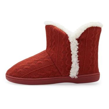 Imagem de Pantufas femininas quentes e fofas de pelúcia adequadas para inverno interno e externo, Laranja, 5-6