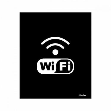 Imagem de Placa Sinalizacao Poliestireno 15X18 ''Nternet Wifi'' Blk07 - SINALIZE