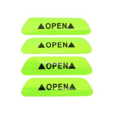 Imagem de Generic Decalque refletivo para para-choque fluorescente verde trapézio diamante grade padrão refletivo adesivo de carro decoração personalizada para corpo do veículo ou porta ou janela/painel