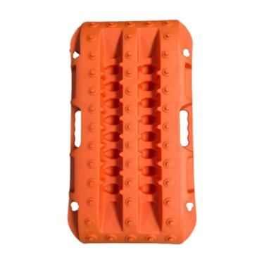Imagem de QccHieUs Placa de tração genérica para carro, almofada de tração para carro, pista de tração off-road, roda, pneu, escada para carros, caminhões automotivos, Laranja