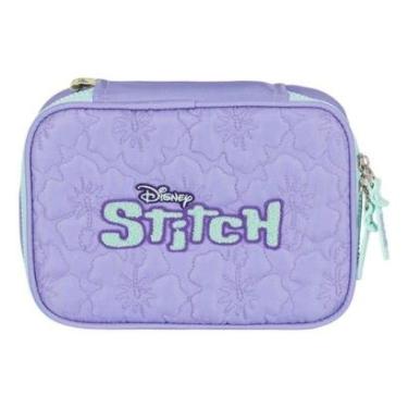 Imagem de Estojo Box Escolar Stitch Bordado Original Luxcel-Feminino