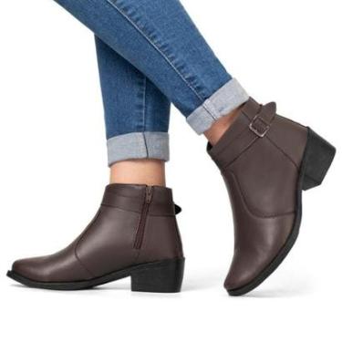Imagem de Bota Feminina Bredeni Fivela Cano Curto Com Zíper-Feminino