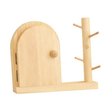 Imagem de Ioensy Moldura decorativa para parede, capa protetora de madeira para interruptor de porta, adesivo de parede moderno para interruptor de luz, ideal para, Bege