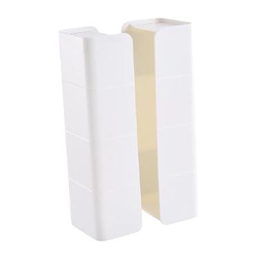 Imagem de YWJLQH Porta-lenços, suporte para papel-toalha, organizador prático, dispensador de luvas, suporte para folhas de secadora, ideal para lavanderia, casa e, Branco