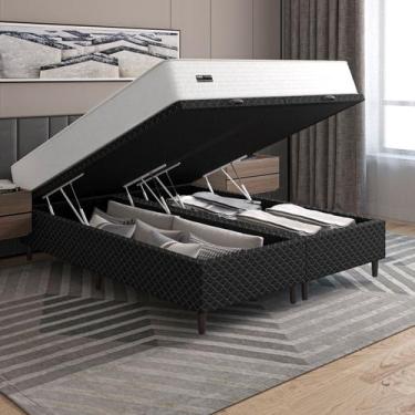 Imagem de CAMA BOX BAÚ QUEEN + COLCHÃO MOLAS ENSACADAS ATTRACTIVE UMAFLEX (158x1