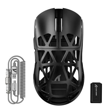 Imagem de ATTACK SHARK R2PRO Mouse de liga de magnésio superleve de 45 g, sensor PixArt PAW3950, 42000DPI, taxa de sondagem sem fio de 8000Hz, mouse para jogos 2,4G/BT/com fio, mouse programável com cabo