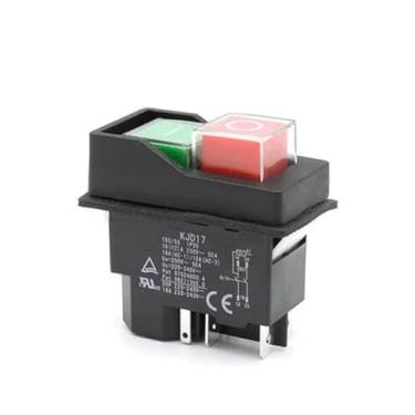 Imagem de KLD28/KJD17 KLD28A/KJD17A Interruptores de Botão Eletromagnético para Iniciante Equipamento de Máquina-Ferramenta IP55 Impermeável Segurança Bruxa 28A (KJD17A 5PIN)