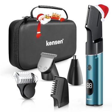 Imagem de Aparador de pelos corporais para homens - Aparador de barba 3 em 1 Manscape para homens, aparador de pelos pubianos e virilha masculino (azul)