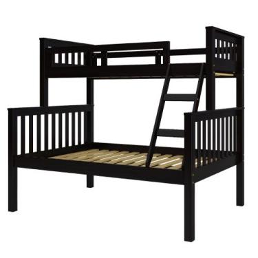 Imagem de Beliche com Cama de Casal Madeira Maciça Saraiva, Tabaco