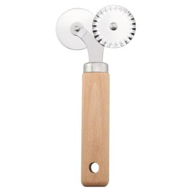 Imagem de DGBRSM Roda de aço inoxidável para pastelaria de corte duplo, roda de 360 graus, rolo de massa, cortador de massa, rolo de grelha, máquina de pizza, ferramenta de torta, utensílios de cozinha para