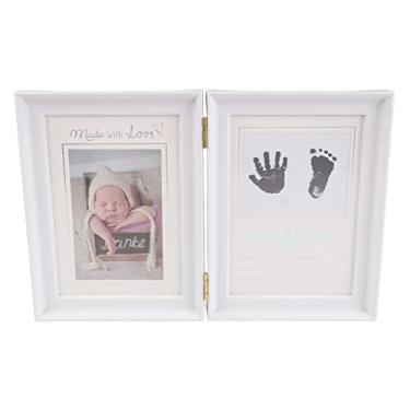 Imagem de HEEPDD Kit de Pegada de Impressão de Mão de bebê, Placa, Captura de Impressões Recém-nascidas 31,5 X 20,7 Cm para Decoração de Berçário de Meninas e Meninos Kit de Pegada de Impressão de Mão de bebê, Decoração de Casa de Densidade de Plástico