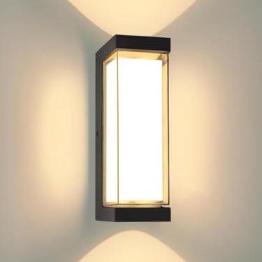 Imagem de Luminária de parede longa recarregável com controle remoto, dimerizável, para uso interno, sem necessidade de energia elétrica, preta, com carregamento sem fio USB, para cabeceira, LED com 2