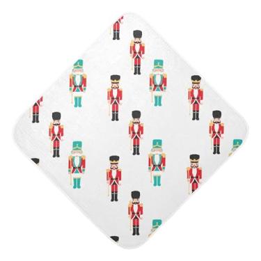 Imagem de Burbuja Toalha de banho de bebê quebra-nozes - Toalha com capuz de musselina macia e absorvente para recém-nascidos, 89 x 89 cm