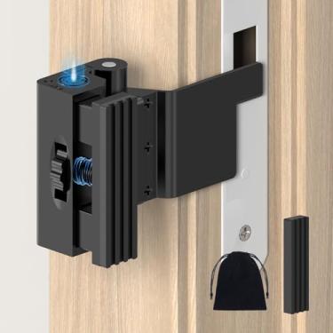 Imagem de BiceNoning Fechadura de porta portátil para viagens, sem perfuração, trava de reforço de porta ajustável, trava de segurança extra para portas de apartamentos e quartos de hotel, suporta força de 362