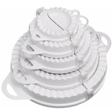 Imagem de Kit 4 Modeladores de Pastel e Risole Fechador Cortador Inox – Tamanhos 8/10/12/14cm Pastel Caseiro Profissional