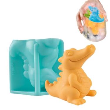 Imagem de Bandeja de de silicone – Máquina de lanche reutilizável – Bandeja de silicone para molde de de dinossauro | para suco de uísque, vinho, champanhe, trailer, acampamento, casa
