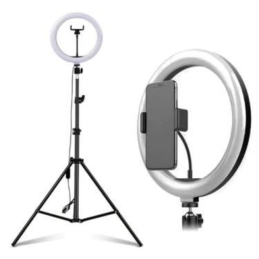 Imagem de Ring Light 26cm 10" Tripé 2,1m Iluminador Anel LED
