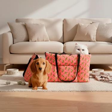 Imagem de Kit Transporte Pet: Bolsa e Colchonete Impermeável Top (Dino Rosa)